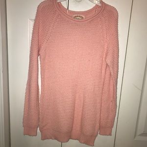 Pink knitted sweater